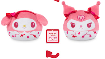 Looking for a cute Valentine’s gift, Rebecca? These plushies are it! Image Credit to TeeTurtle/Sanrio