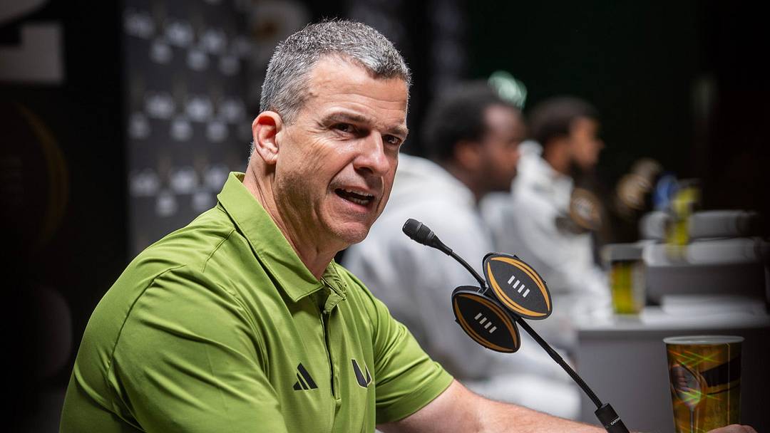 University of Miami Head Coach Mario Cristobal talks at Media Day during the College Football Playoff on Saturday, Jan. 17, 2026. University of Miami Head Coach Mario Cristobal talks at Media Day during the College Football Playoff on Saturday, Jan. 17, 2026.