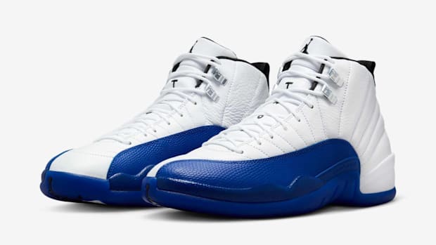 White and blue 12 jordans 2025