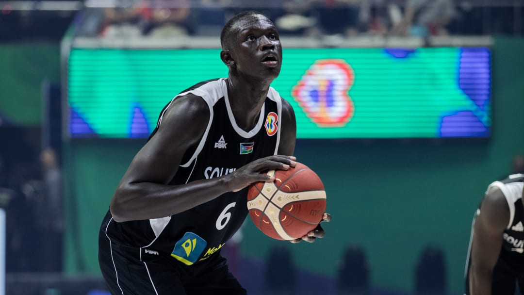 Khaman Madit Maluach of South Sudan seen in action during...