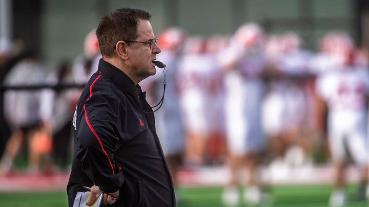 Indiana Head Coach Curt Cignetti during spring football practice at Memorial Stadium on Thursday, April 2, 2026.