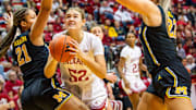 Indiana's Lilly Meister (52) shoots during the second half of the Indiana versus Michigan women's basketball game on Thursday, Jan. 4, 2024.