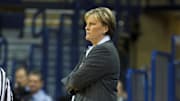 Jan 12, 2011; Toledo, OH, USA; Toledo Rockets head coach Tricia Cullop in the second half against the Northern Illinois Huskies at Savage Arena. Toledo defeated Northern Illinois 42-31. Mandatory Credit: Rick Osentoski-Imagn Images