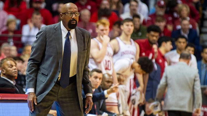 Indiana's Mike Woodson watches during the Indiana versus Minnesota men's basketball game at Simon Skjodt Assembly Hall on Monday, Dec. 9, 2024.