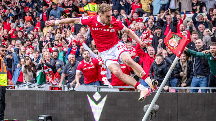 Sam Smith celebrates a goal