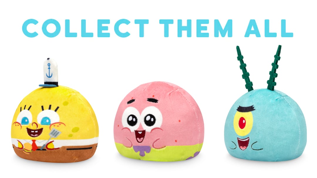 Double the fun: New reversible SpongeBob plushies released! Image Credit to TeeTurtle. 