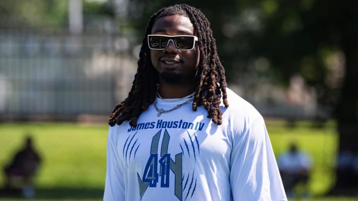 Detroit Lions’ James Houston IV held a youth football camp at JSU in Jackson, Miss., on Sunday, June 23, 2024.