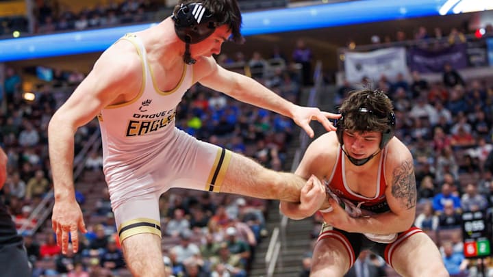 Bo Bassett (right) is part of a star-studded lineup expected to take the mat for Pennsylvania's Bishop McCort, making the Crushers one of the favorites to be the top high school wrestling team in the nation in 2025-26.