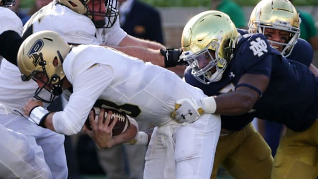 Notre Dame and Purdue battle in South Bend in 2021