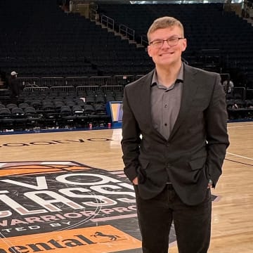 Orlando Magic on SI beat reporter Mason Williams at Madison Square Garden in New York. 