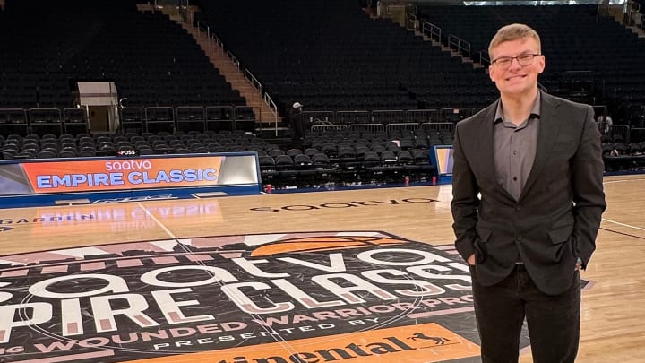 Orlando Magic on SI beat reporter Mason Williams at Madison Square Garden in New York. 