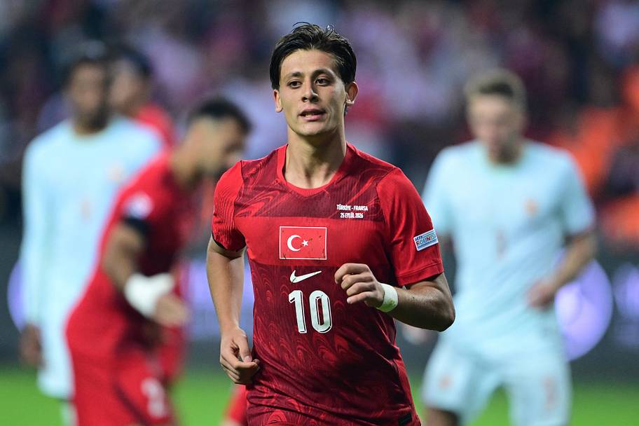  Arda Guler of Turkiye in action during the UEFA Nations League A League Group 1.