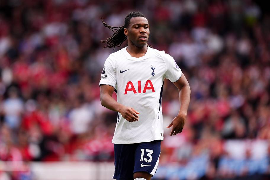 Destiny Udogie during the Premier League match at the City Ground, Nottingham.