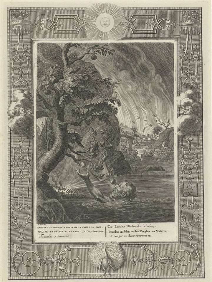 'The Torment of Tantalus' by Bernard Picart, 1733
