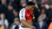 Myles Lewis-Skelly was devastated by his first-half red card for Arsenal