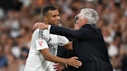 K. Mbappé et C. Ancelotti - Real Madrid