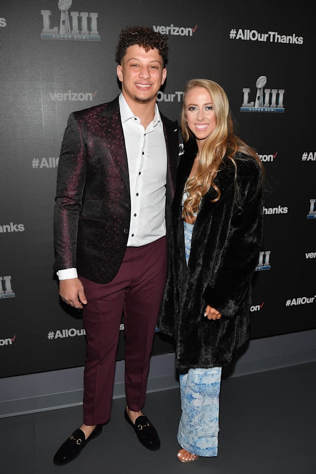 Patrick Mahomes and Brittany Matthews in 2019