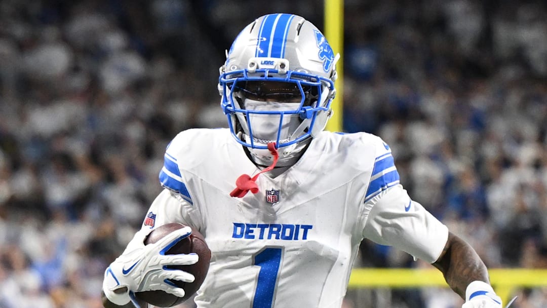 Detroit Lions wide receiver Jameson Williams (1).