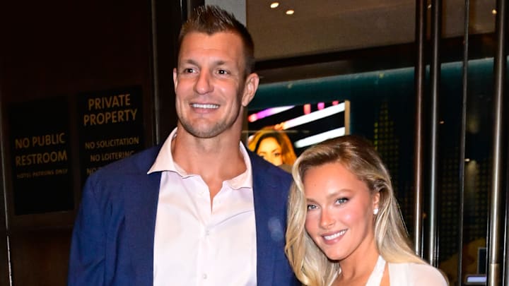 Rob Gronkowski and Camille Kostek Rob Gronkowski and Camille Kostek