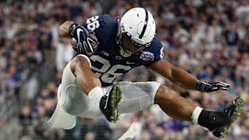 Former Penn State and current Philadelphia Eagles running back Saquon Barkley