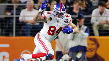 New York Giants tight end Theo Johnson 