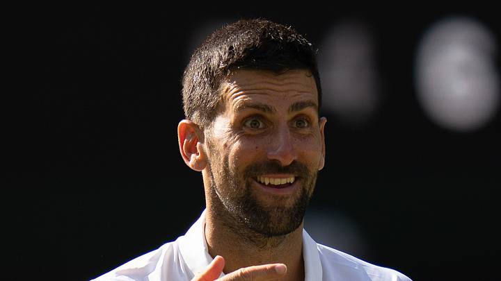 Novak Djokovic celebrates winning