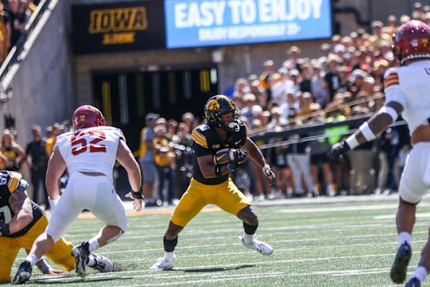 Iowa WR Jacob Gill. (Rob Howe/HN) 