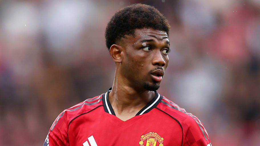 Amad Diallo in action for Man Utd.