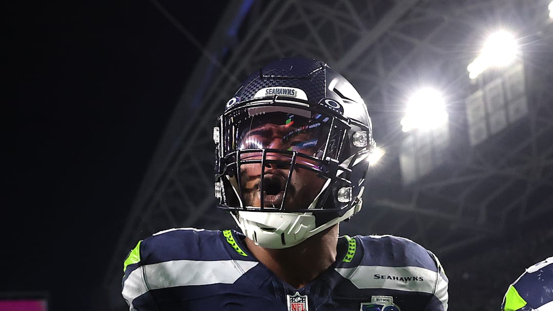 Seattle Seahawks celebrate in the end zone