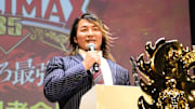Hiroshi Tanahashi at the NJPW G1 Climax 35 press conference.