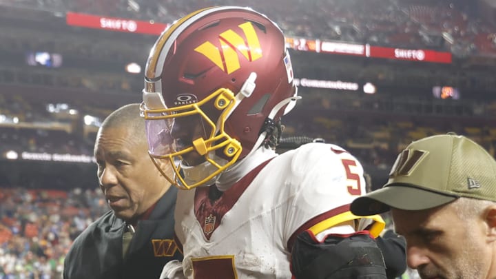 Washington Commanders quarterback Jayden Daniels