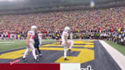 Brandon Inniss broke out LeBron James’s “silencer” celebration after his touchdown for Ohio State against Michigan.