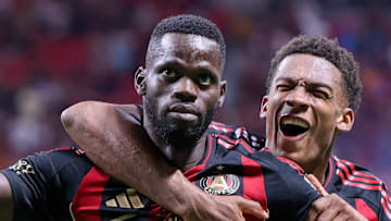 Matthew Edwards (right) and Jamal Thiare will hope that Atlanta United can turn things around after their win over FC Cincinnati.