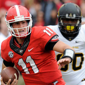 Georgia Bulldogs quarterback Aaron Murray (11) 