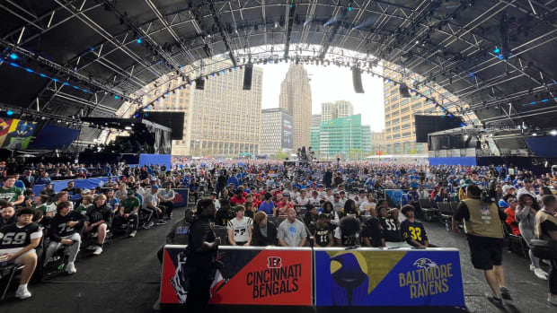 The scene at the NFL Draft on Saturday in Detroit.