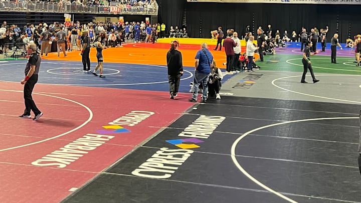 Day 1 of the Texas UIL Wrestling Championships started on Friday, Feb. 14 in Cypress.