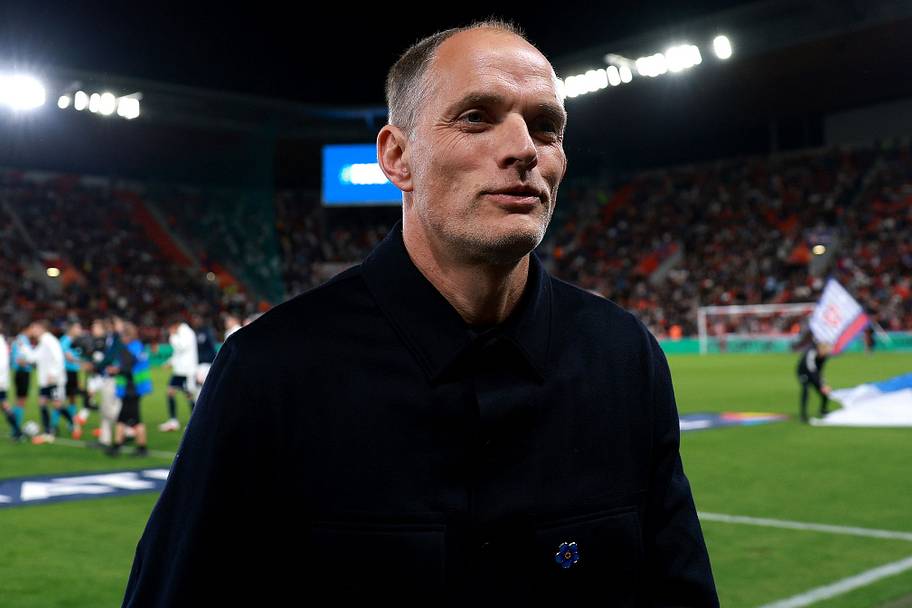 Thomas Tuchel grinning.