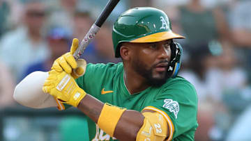 Athletics infielder Miguel Andujar