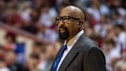 Indiana coach Mike Woodson stands on the sidelines.