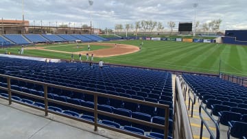 A view of American Family Fields of Phoenix near the Brewers bullpen.