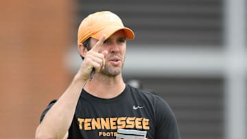 Tennessee quarterbacks coach Joey Halzle during the first day of Tennessee football practice at Anderson Training Facility in Knoxville, Tenn. on Monday, Aug. 1, 2022.

Kns Tennessee Football Practice