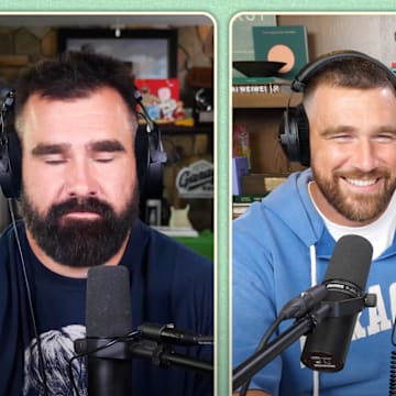 Taylor Swift appeared on Travis and Jason Kelce's podcast, New Heights.