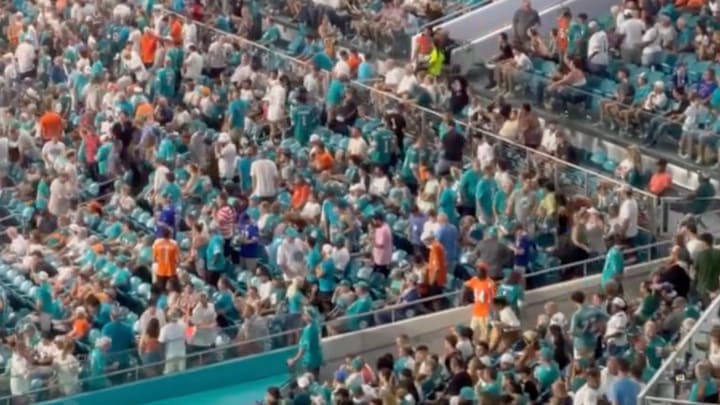 Dolphins fans left early while their team was getting blown out by the Buffalo Bills.