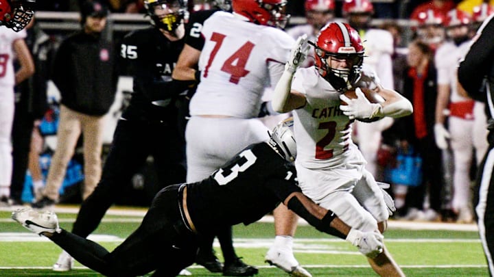 Catholic.-New Iberia’s knocked off reigning Division III select state champion Calvary Baptist Academy during the LHSAA Select Division III semifinals, on Fri., Dec. 6, 2024.