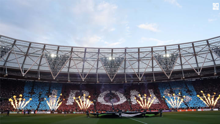 West Ham's London Stadium before the Europa Conference League semi-final tie with AZ Alkmaar