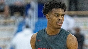 Fishers High School's guard Jalen Haralson (10) at Carmel High School, Tuesday, Feb. 28, 2023, during the Fishers boys    sectional win over HSE, 68-49.