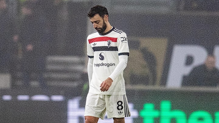 Manchester United's Bruno Fernandes was sent off for the third time this season. Manchester United's Bruno Fernandes was sent off for the third time this season.
