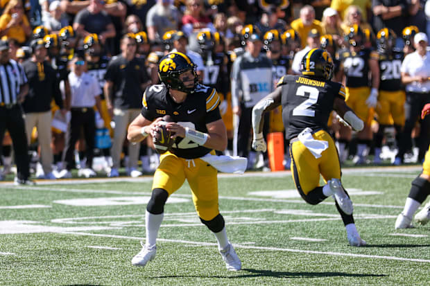 Iowa QB Cade McNamara. (Rob Howe/HN) 