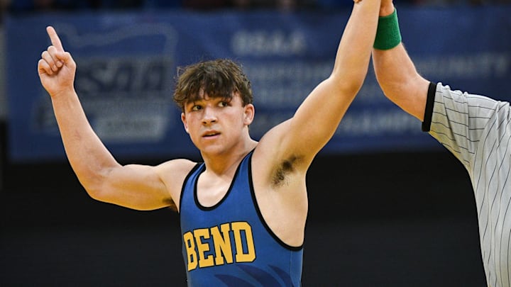 Bend junior Leif Larwin continued his quest to become the fourth wrestler ever to win four Reser's TOC championships Saturday night.