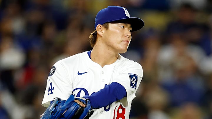 Los Angeles Dodgers pitcher Yoshinobu Yamamoto